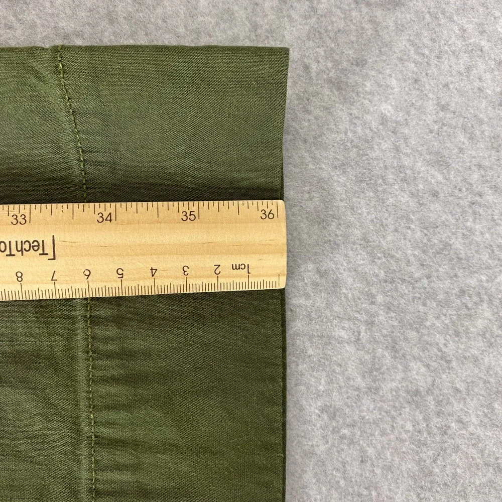 Anthropologie Maeve Green The Colette Wide Leg Linen Blend Crop Pants Size 23 - Picture 13 of 13